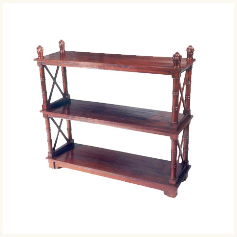 Shillong Teak Bamboo Bookshelf Colonial Burma Teak Book Stand